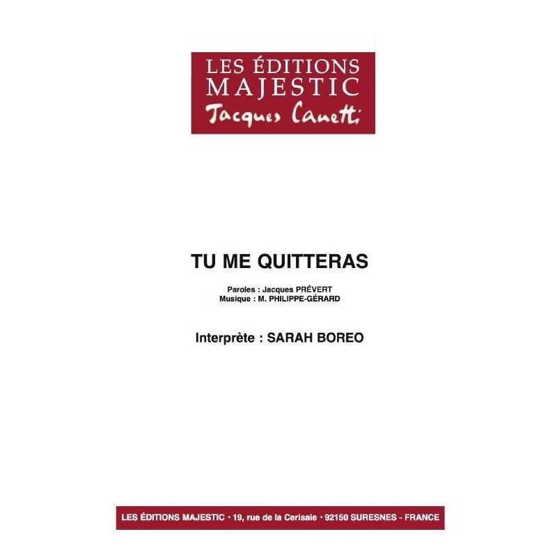 TU ME QUITTERAS
