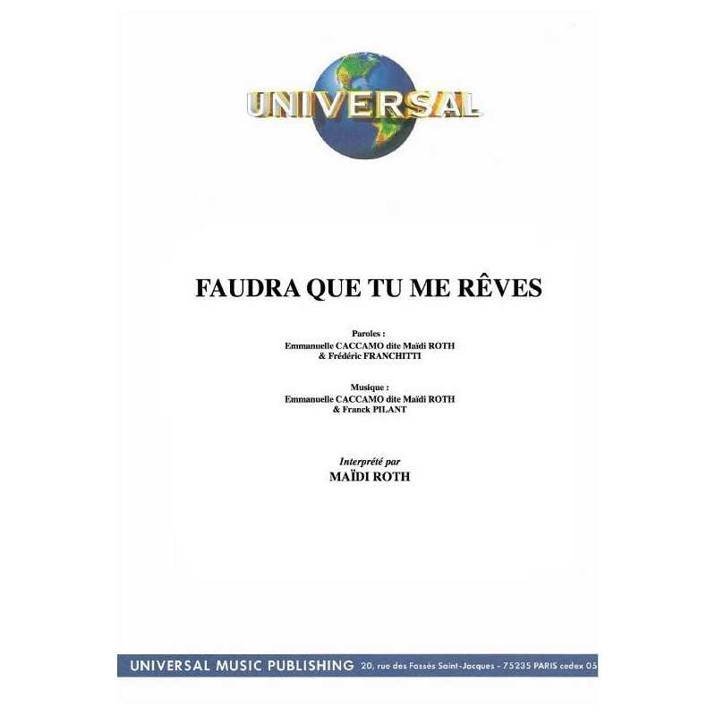 FAUDRA QUE TU ME RÊVES