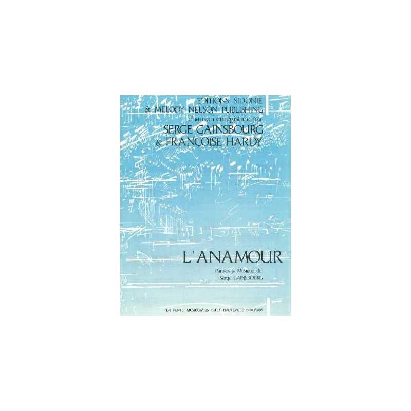 Sheet music L'ANAMOUR Serge Gainsbourg