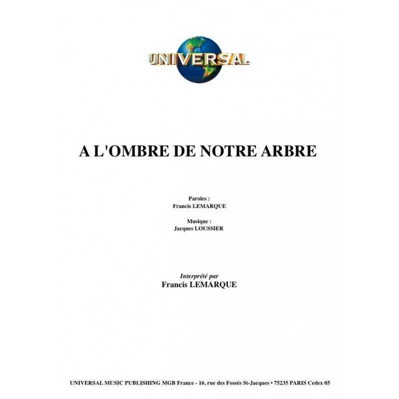 À L'OMBRE DE NOTRE ARBRE