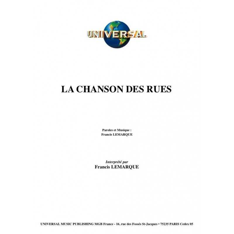 LA CHANSON DES RUES