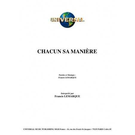 CHACUN SA MANIÈRE