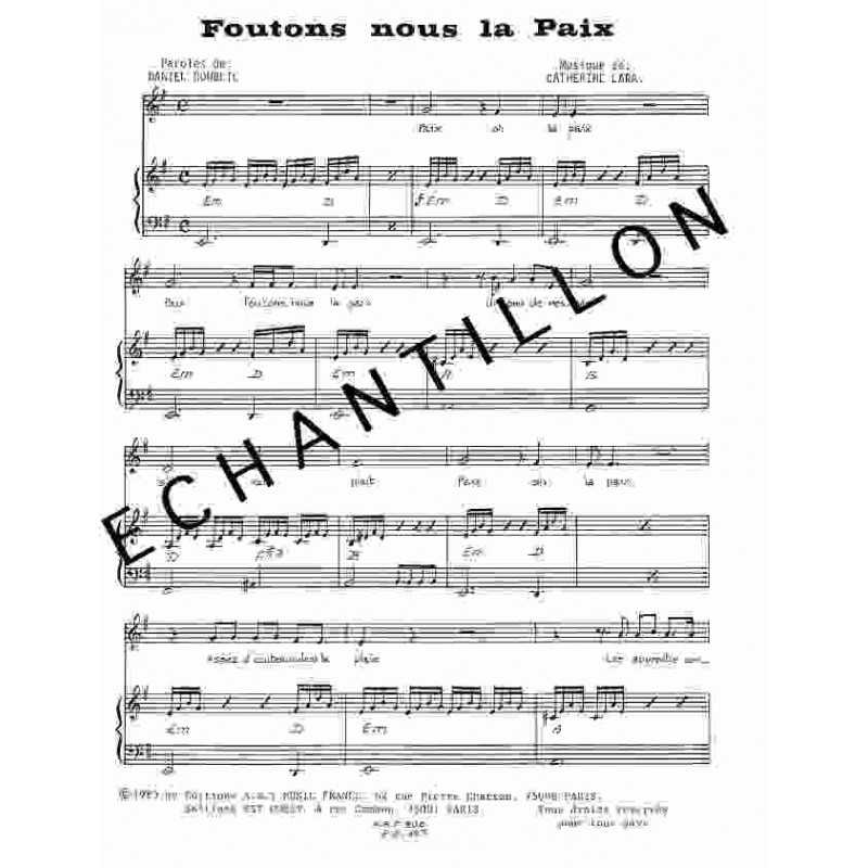 FOUTONS NOUS LA PAIX