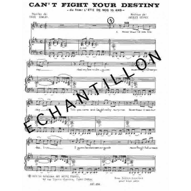 CAN'T FIGHT YOUR DESTINY