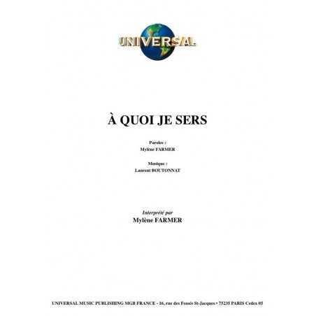 À QUOI JE SERS