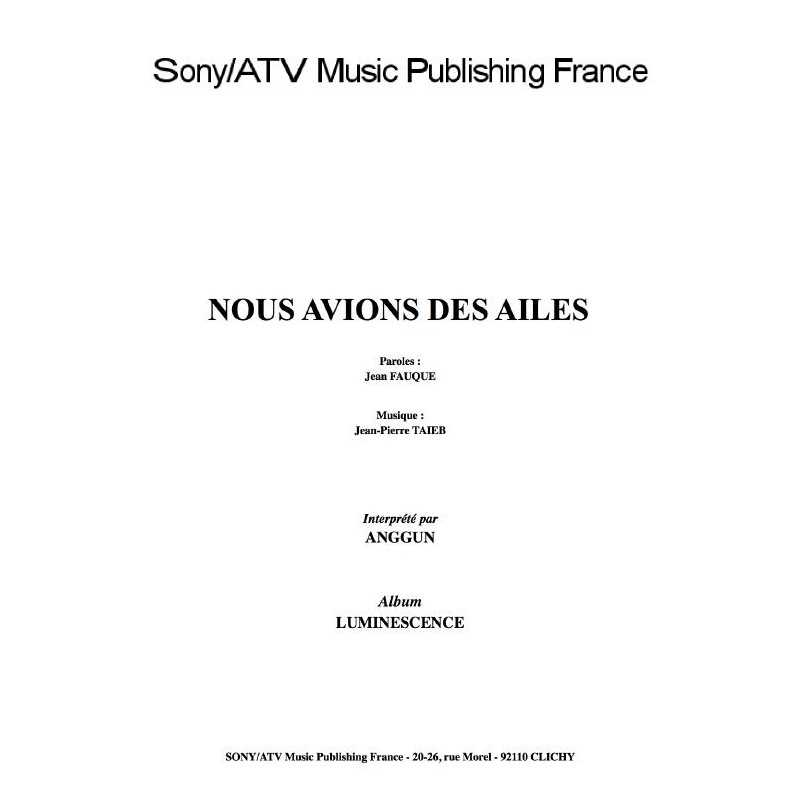 NOUS AVIONS DES AILES