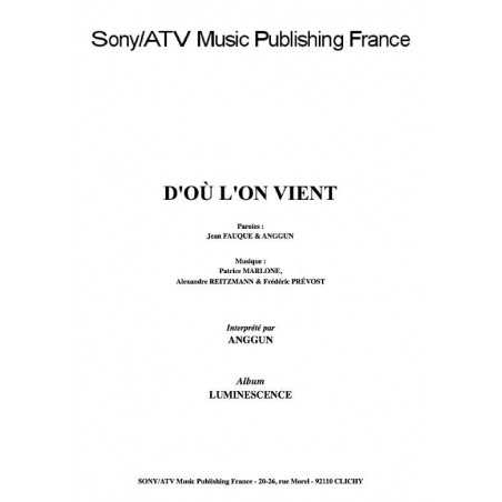 D'OÙ L'ON VIENT