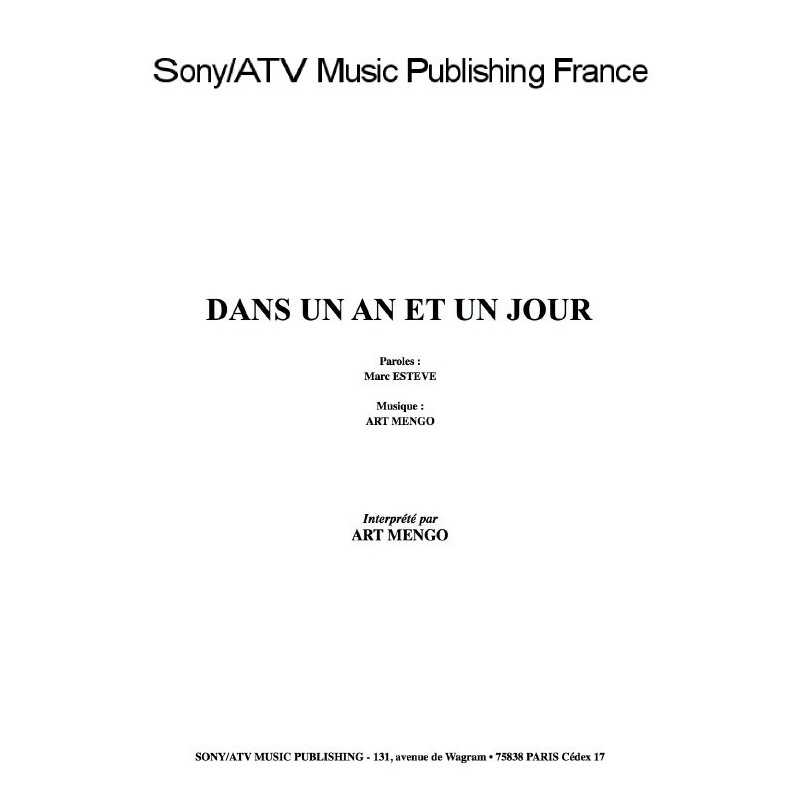 DANS UN AN ET UN JOUR