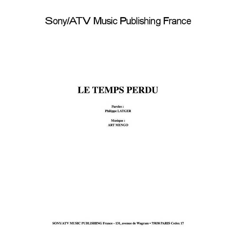 LE TEMPS PERDU