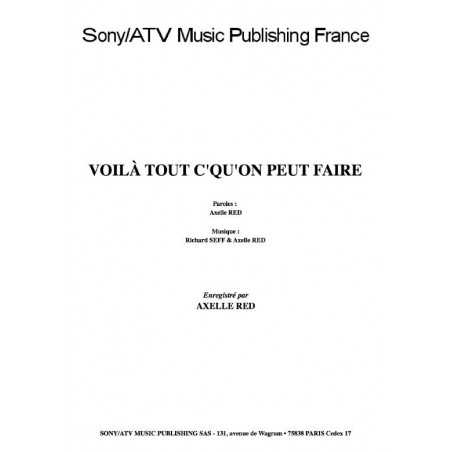 VOILÀ TOUT C'QU'ON PEUT FAIRE