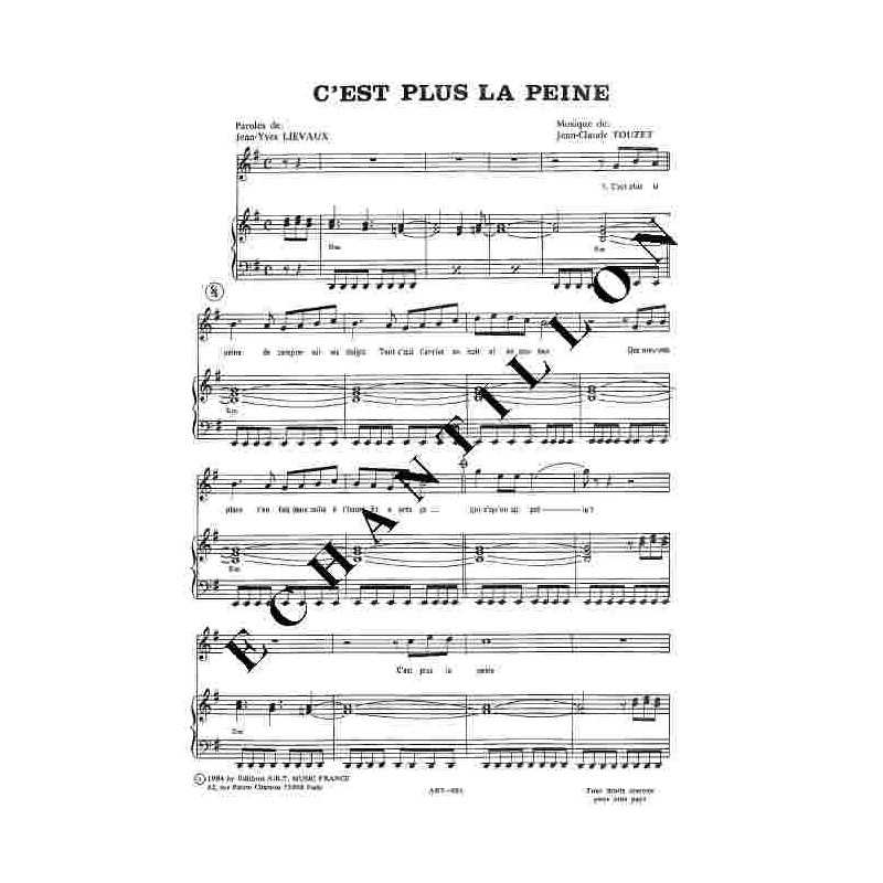 C'EST PLUS LA PEINE
