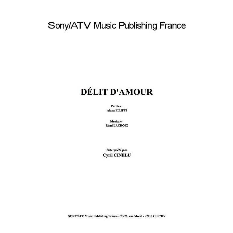 DÉLIT D'AMOUR