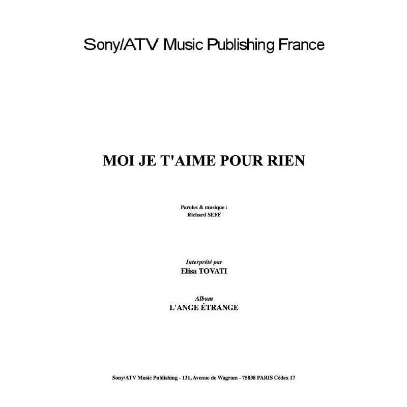 MOI JE T'AIME POUR RIEN