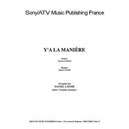 Y' A LA MANIÈRE
