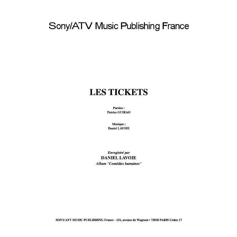 LES TICKETS