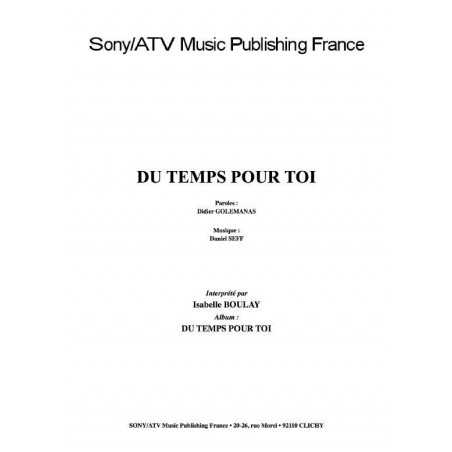 DU TEMPS POUR TOI