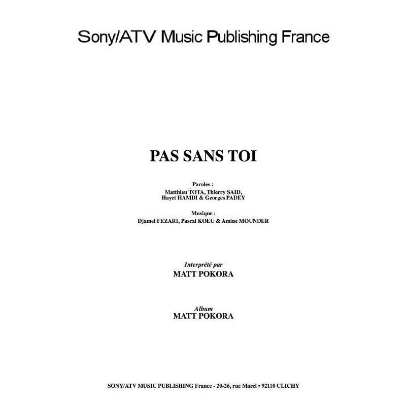 PAS SANS TOI