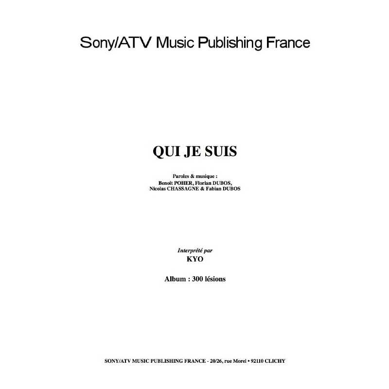 QUI JE SUIS
