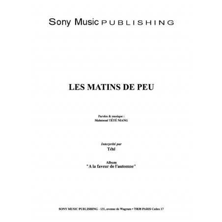 LES MATINS DE PEU