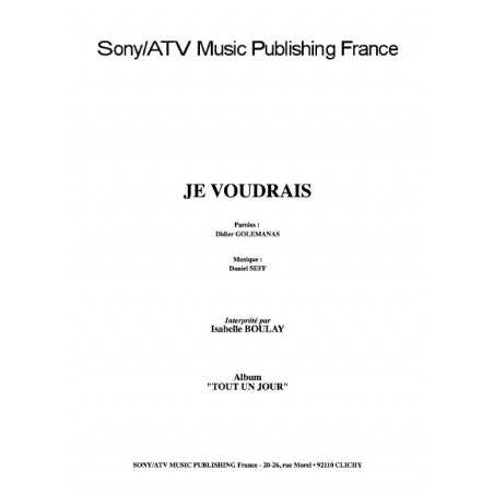 JE VOUDRAIS