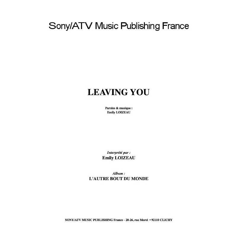 LEAVING YOU
