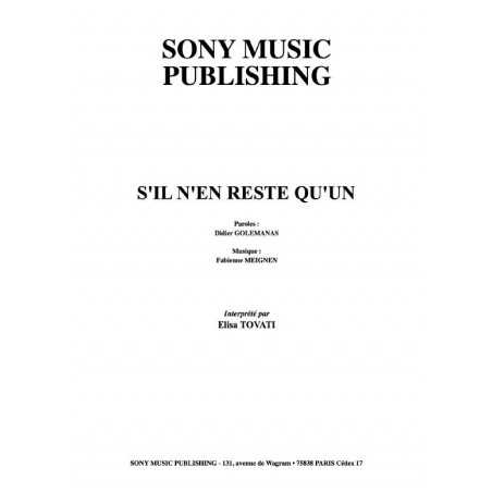 S'IL N'EN RESTE QU'UN