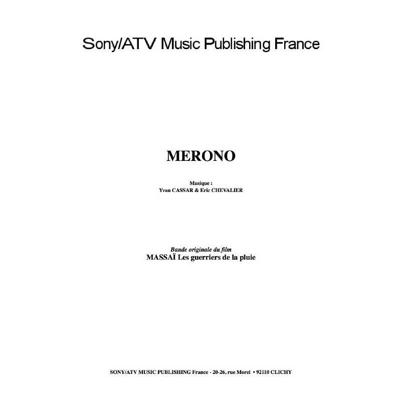 MERONO du film MASSAÏ