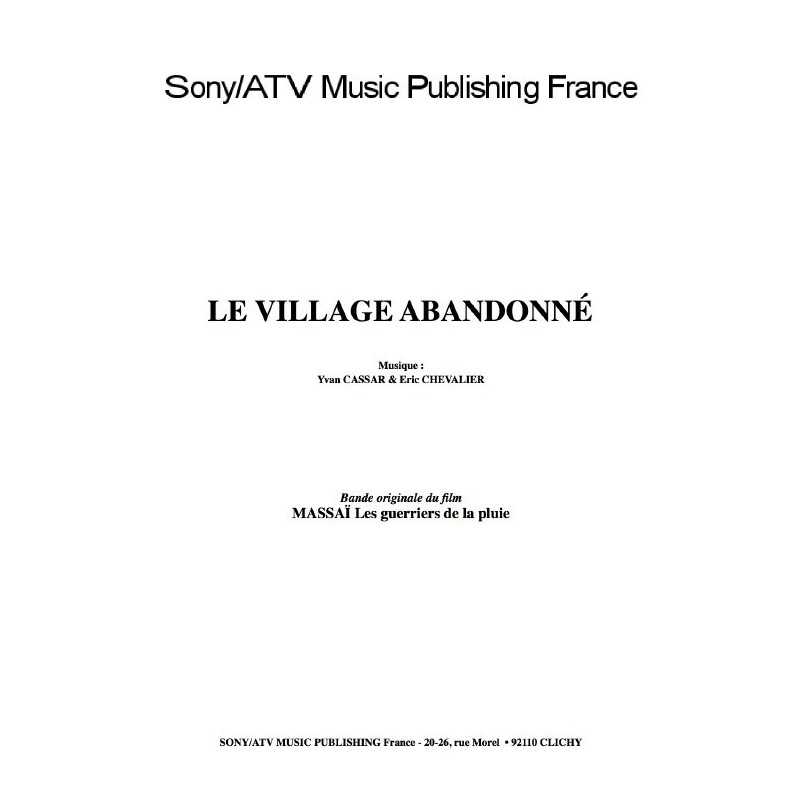 LE VILLAGE ABANDONNÉ du film MASSAÏ