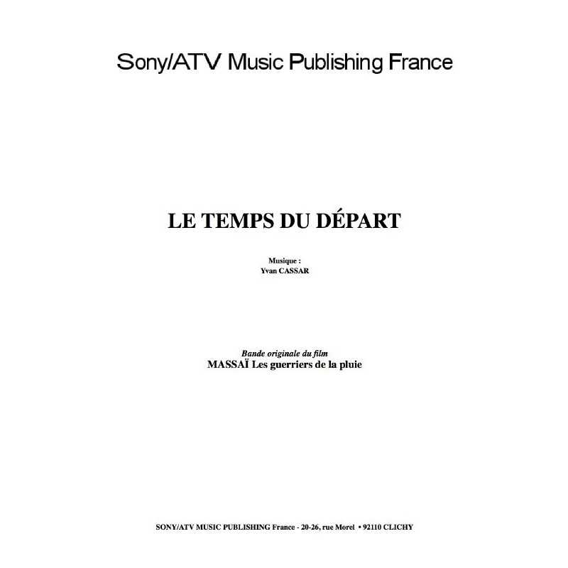 LE TEMPS DU DÉPART du film MASSAÏ