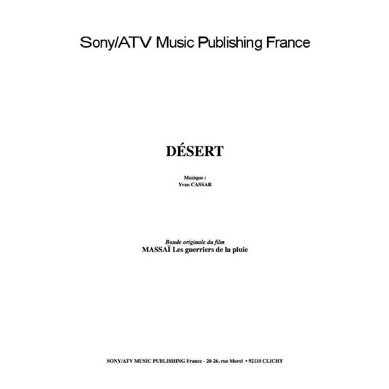 DÉSERT du film MASSAÏ