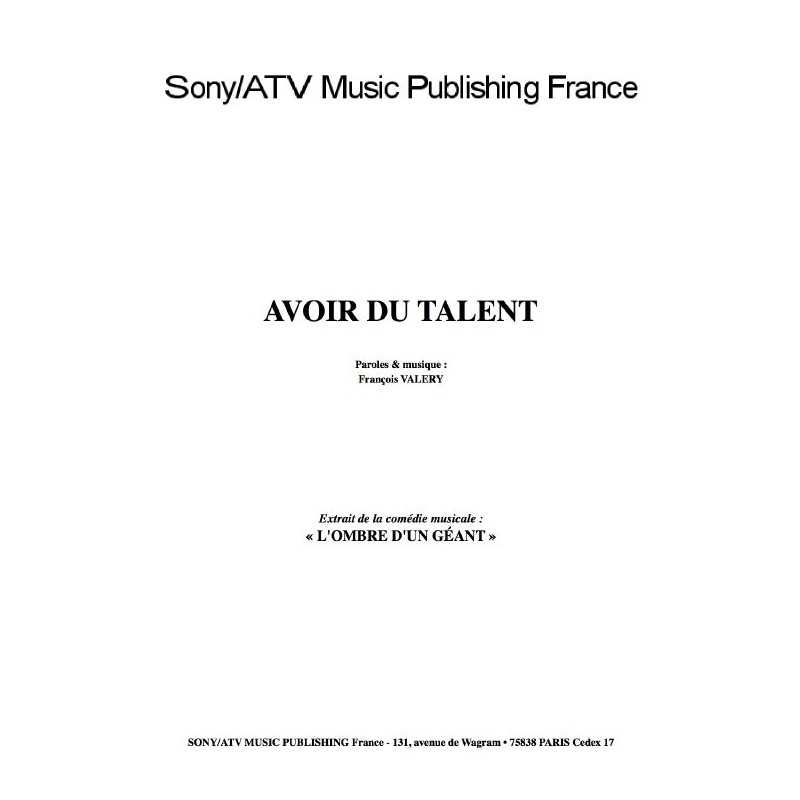 AVOIR DU TALENT