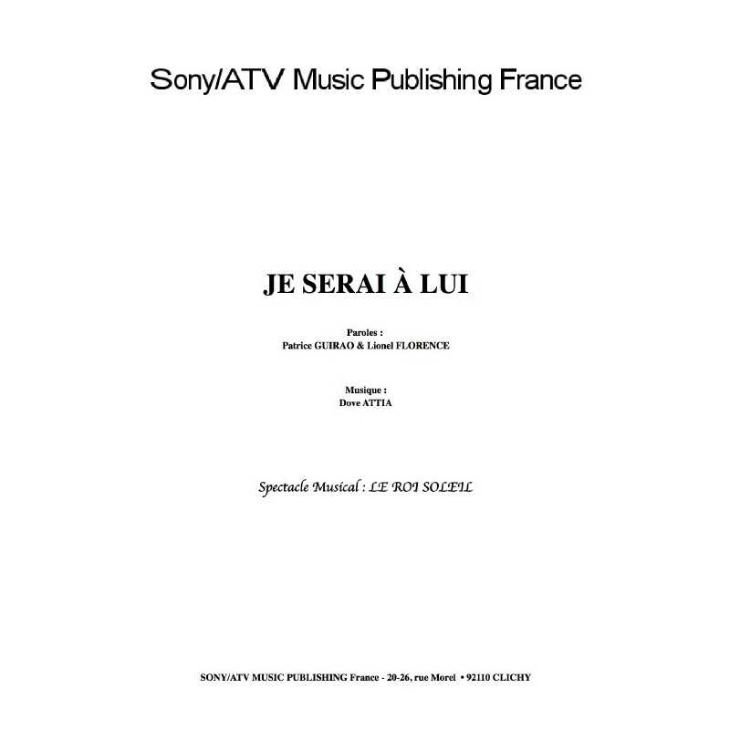 JE SERAI À LUI