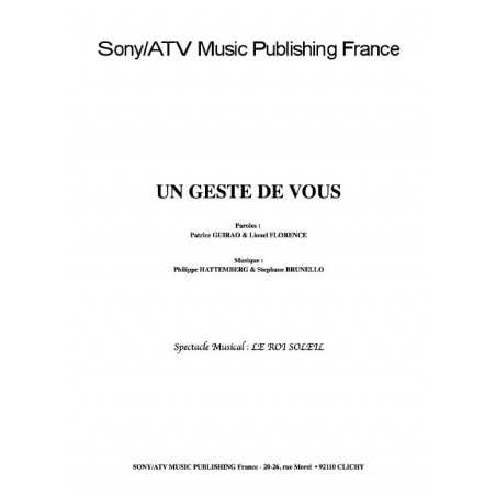 UN GESTE DE VOUS