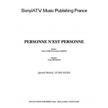 PERSONNE N'EST PERSONNE