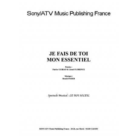 JE FAIS DE TOI MON ESSENTIEL