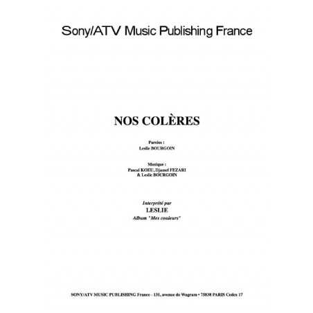 NOS COLÈRES