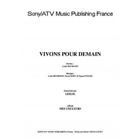 VIVONS POUR DEMAIN
