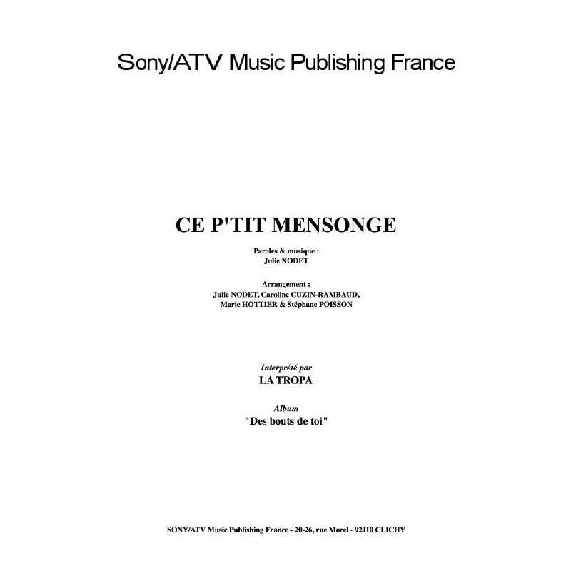 CE P'TIT MENSONGE