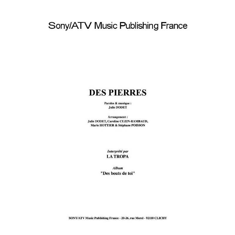 DES PIERRES
