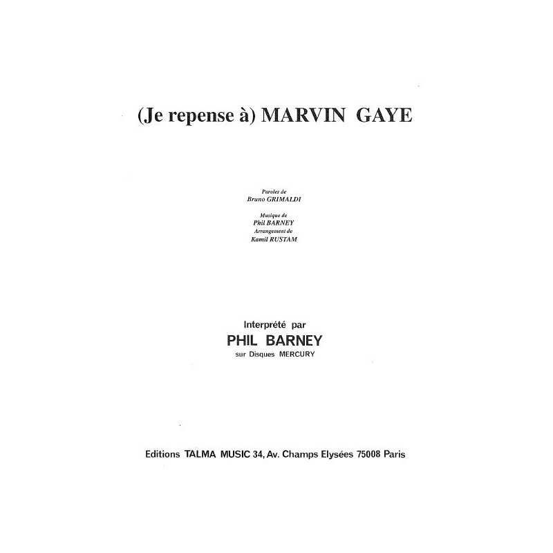 (JE REPENSE À) MARVIN GAYE