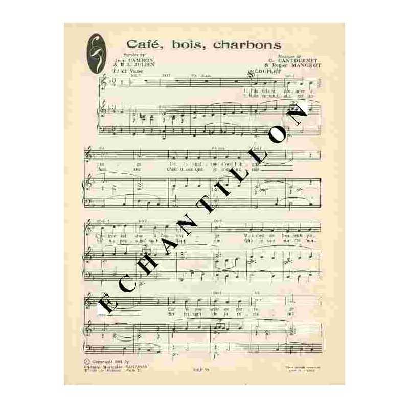 CAFÉ, BOIS, CHARBONS