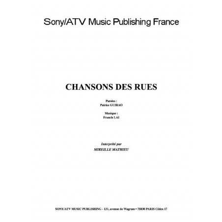 CHANSONS DES RUES