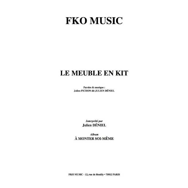 LE MEUBLE EN KIT