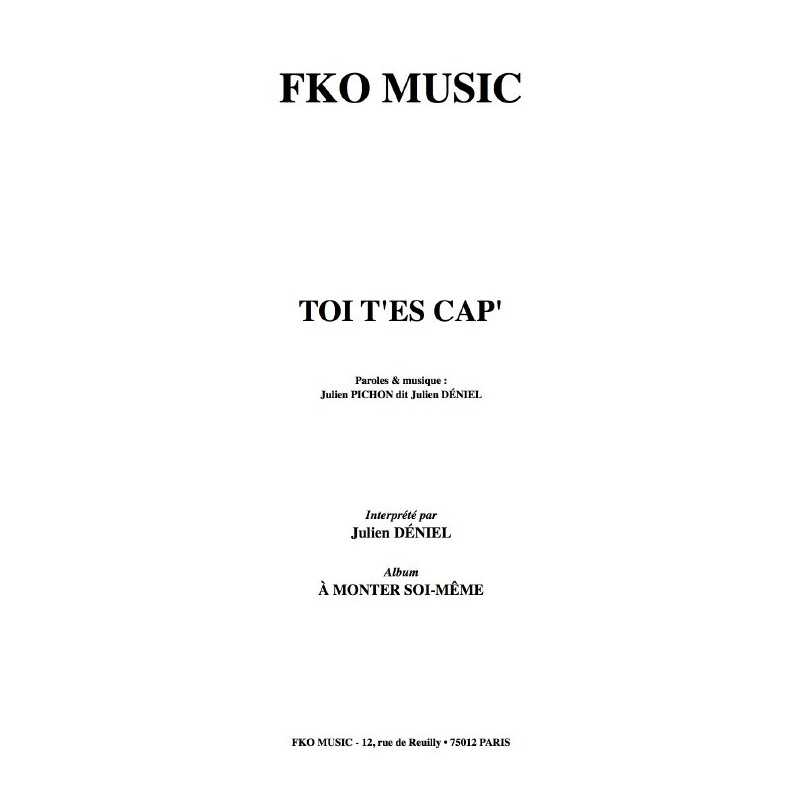 TOI T'ES CAP'
