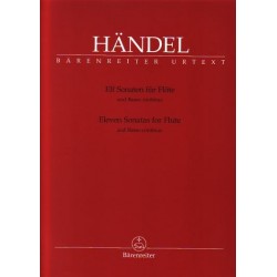Partition ELF SONATEN FUR FLOTE UND BASSO CONTINUO Georg Friedrich Händel