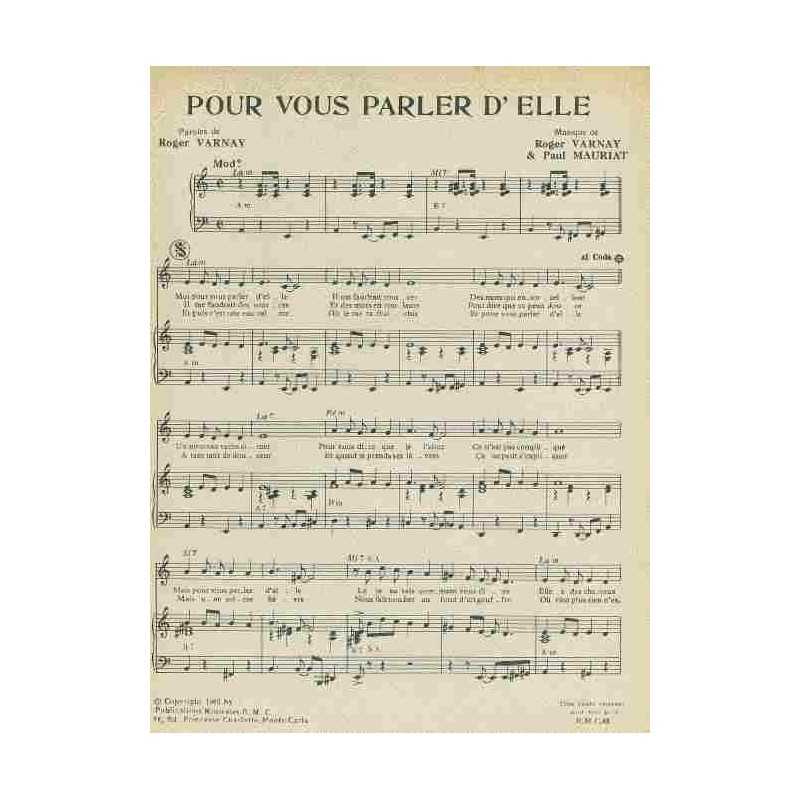 POUR VOUS PARLER D'ELLE