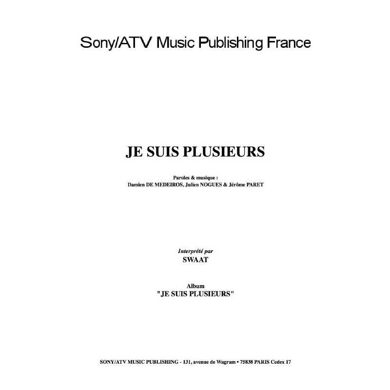 JE SUIS PLUSIEURS