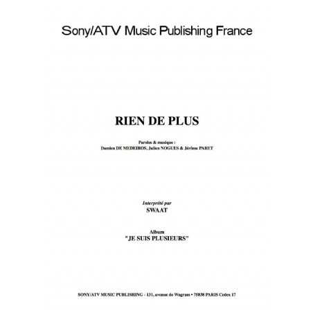RIEN DE PLUS