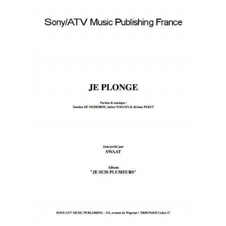 JE PLONGE