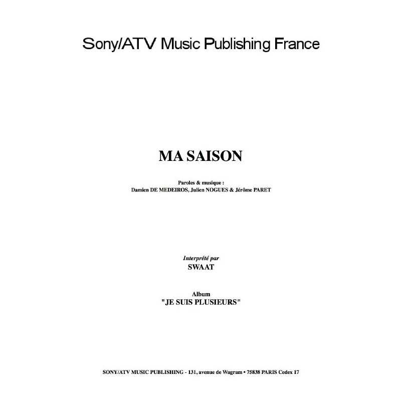 MA SAISON